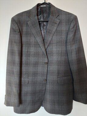 ZANETTI BLACK Line Men's Blazer 44L Made in Italy Angelico fabric from Biella.